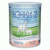Молочная смесь Нэнни 2 с пребиотиками 400г,  на основе козьего молока, с 6 мес.